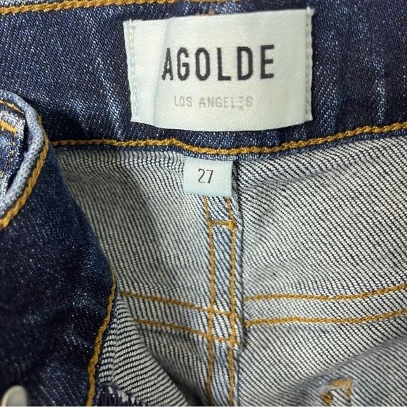 Agolde Sophie Mid Rise Skinny Cropped Jeans Dark Wash Size 27 Style A018-1256 - Picture 7 of 9